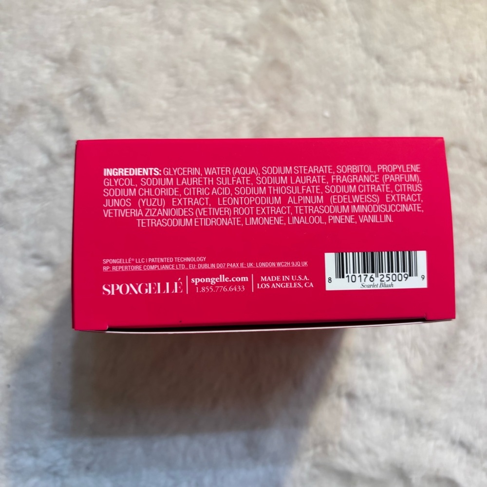 NEW Spongelle Scarlet Blush Exfoliating Buffer Body Wash Infused Red Pink NIB - Picture 8 of 8